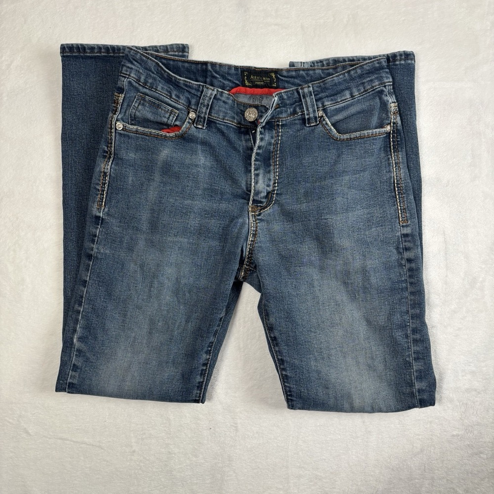 Ace of Diamond Premium Blue Jeans‎ Slim Straight Leg Men's 32" x 32" Inseam